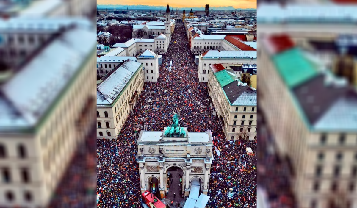 Große Demo gegen rechts in München